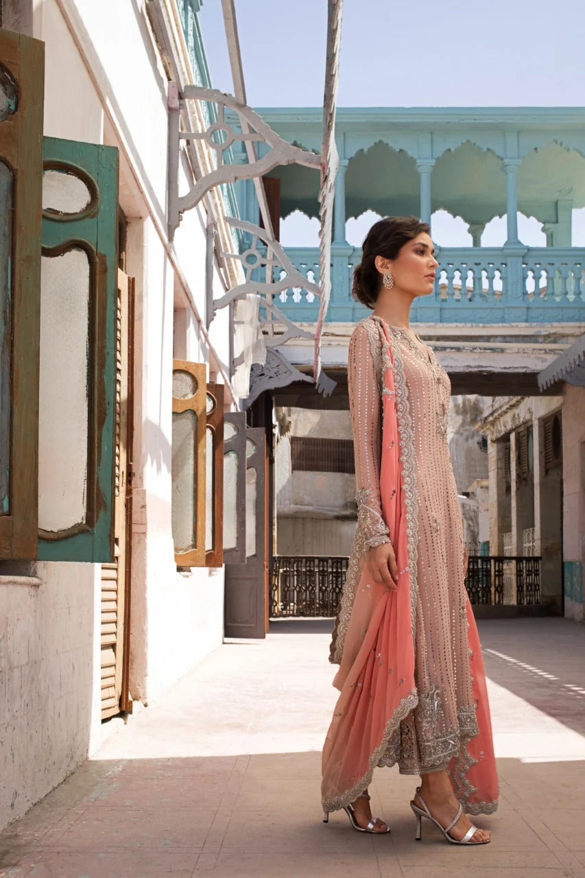 Tea Pink Georgette Kaamdani - Image 4